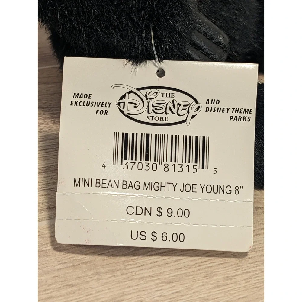 Disney Store‎ Mighty Joe Young Mini Bean Bag Plush 8 Inch Gorilla Vintage NWT